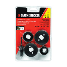 Load image into Gallery viewer, Black+Decker 71-120 Hole Saw Kit, 5-Piece, Steel
