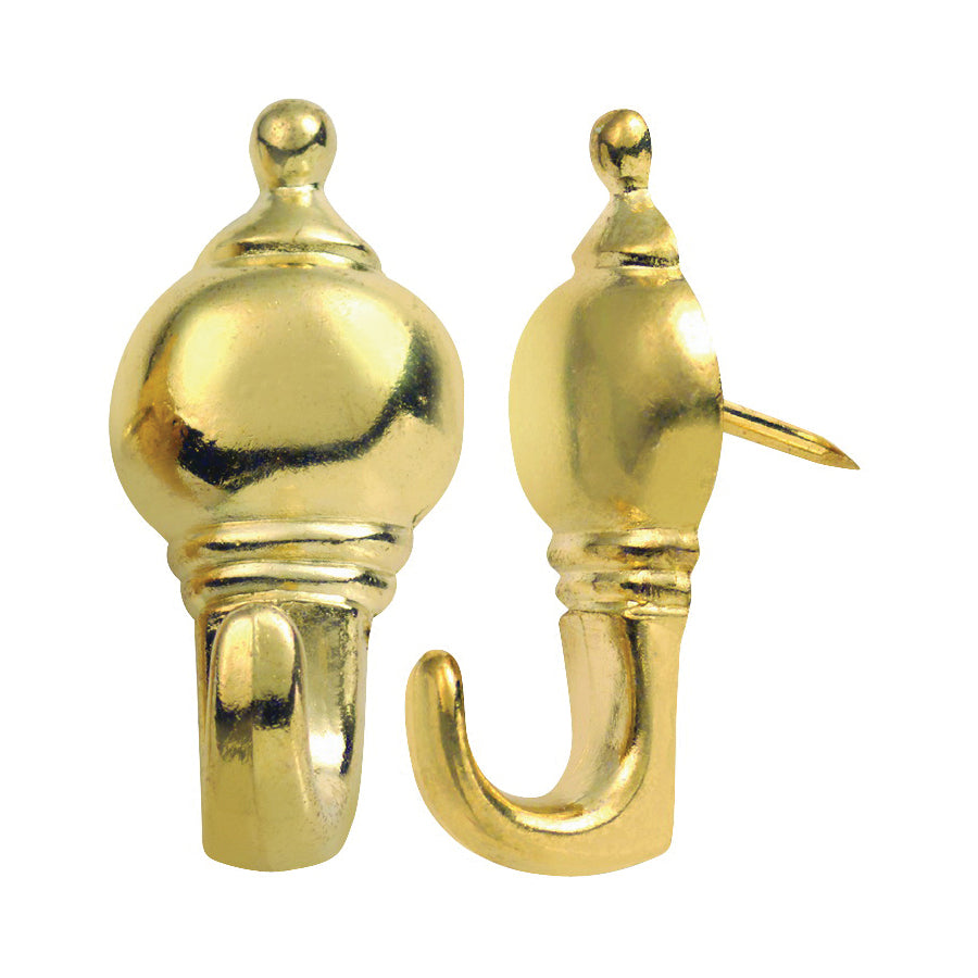 OOK Colonial Series 53500 Decorative Pushpin Hanger, 10 lb, Brass Plated