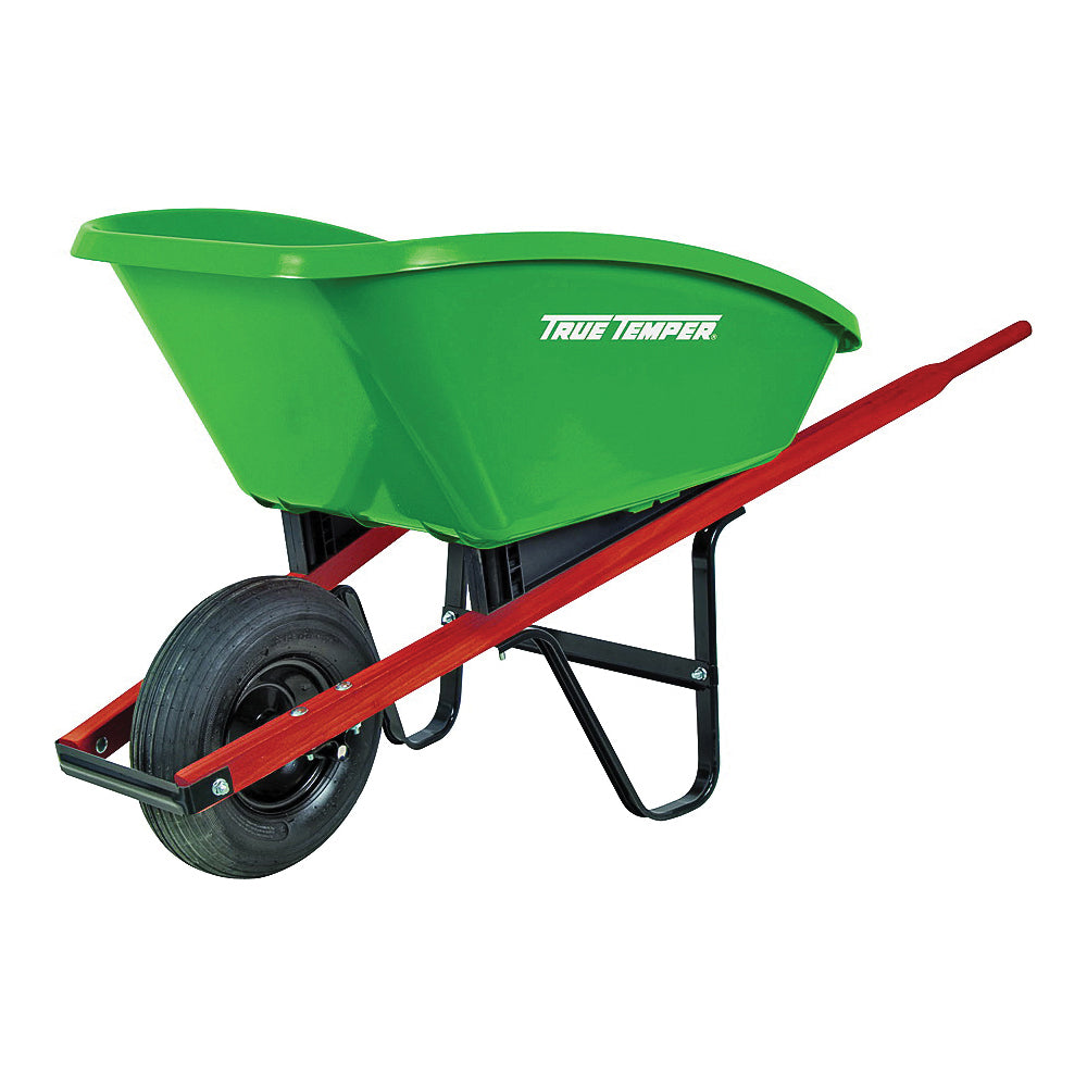 UnionTools SP5U16 Wheelbarrow, Poly, Pneumatic Wheel, 13-1/4 in Wheel