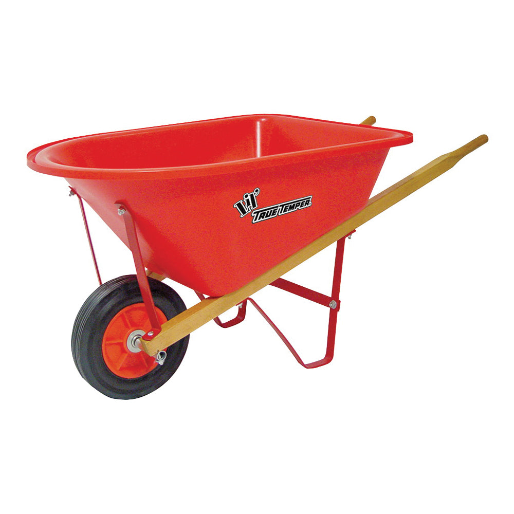 TRUE TEMPER KPWBLW5 Wheelbarrow, Poly, 16 in Wheel