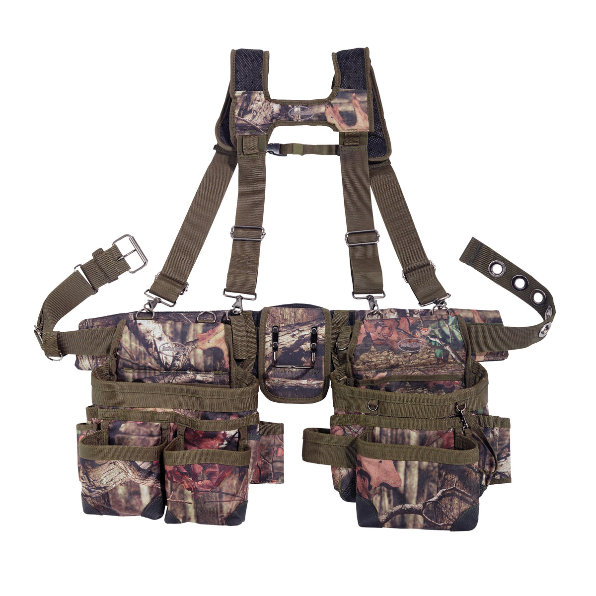 Bucket Boss 85035 Suspension Rig, 52 in Waist, Fabric, Mossy Oak, 28-Pocket