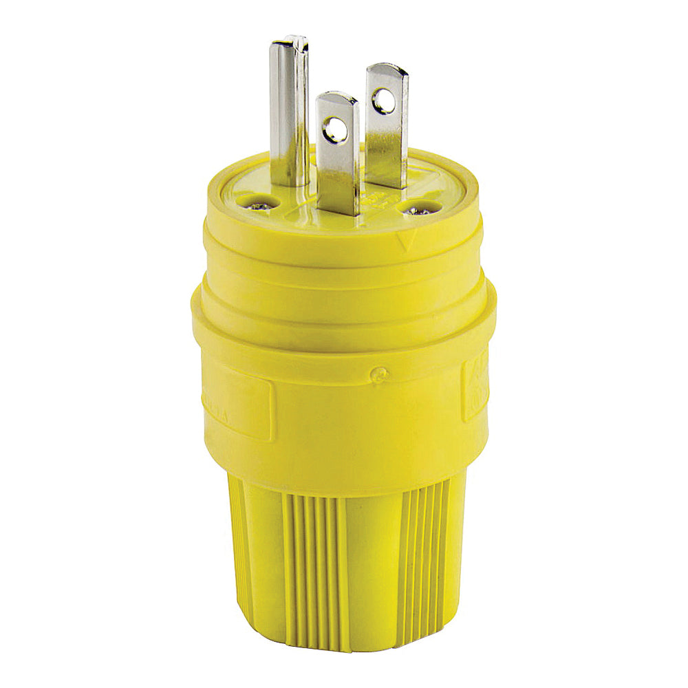 Eaton Wiring Devices 14W47-K Electrical Plug, 2 -Pole, 15 A, 125 V, IP66, NEMA: NEMA 5-15, Yellow