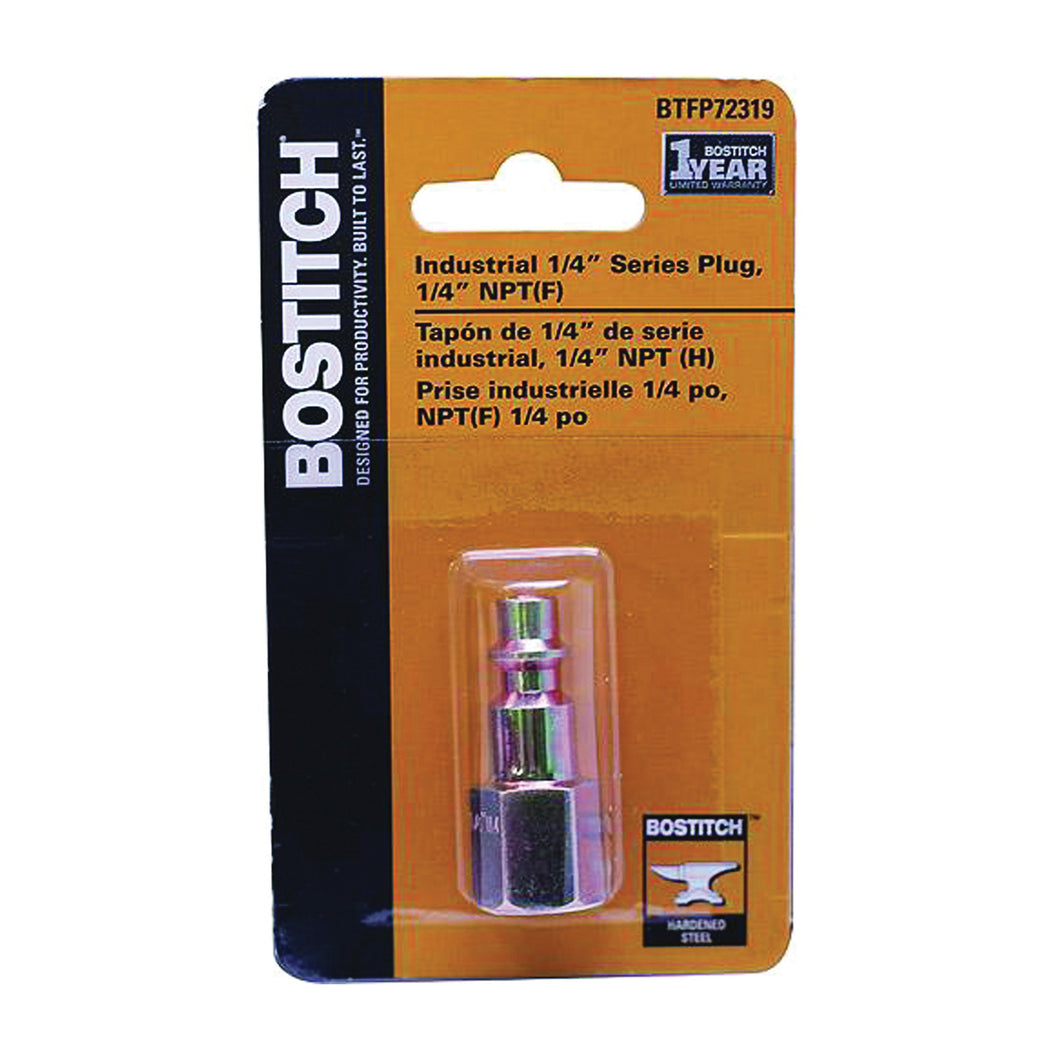 Bostitch BTFP72319 Hose Plug, 1/4 in, FNPT, Steel, Plated