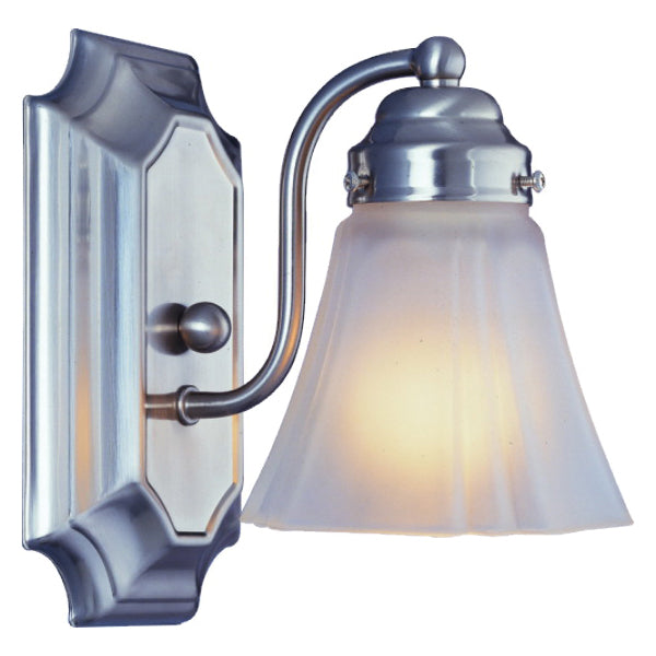 Boston Harbor RF-V-041-BN-3L Vanity Light Fixture, 60 W, 1-Lamp, A19 or CFL Lamp, Steel Fixture, Brushed Nickel Fixture