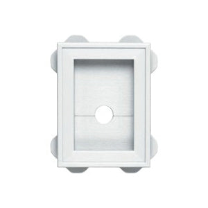 BUILDERS EDGE 130030003001 Mounting Block, 6-3/4 in L, 5 in W, White