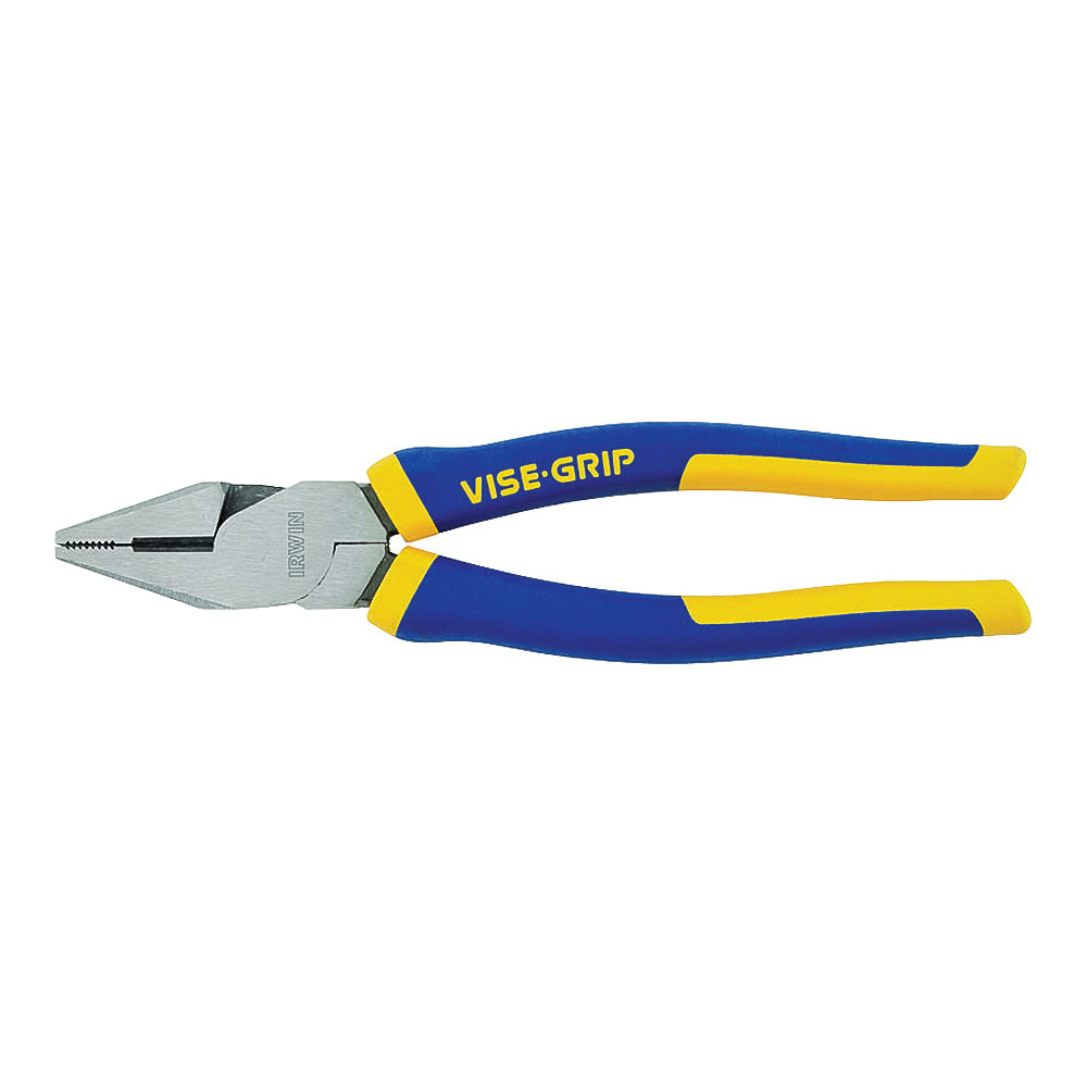 IRWIN 2078208 Lineman's Plier, 8 in OAL, Cushion Grip Handle, 1-3/16 in W Jaw, 1-15/32 in L Jaw