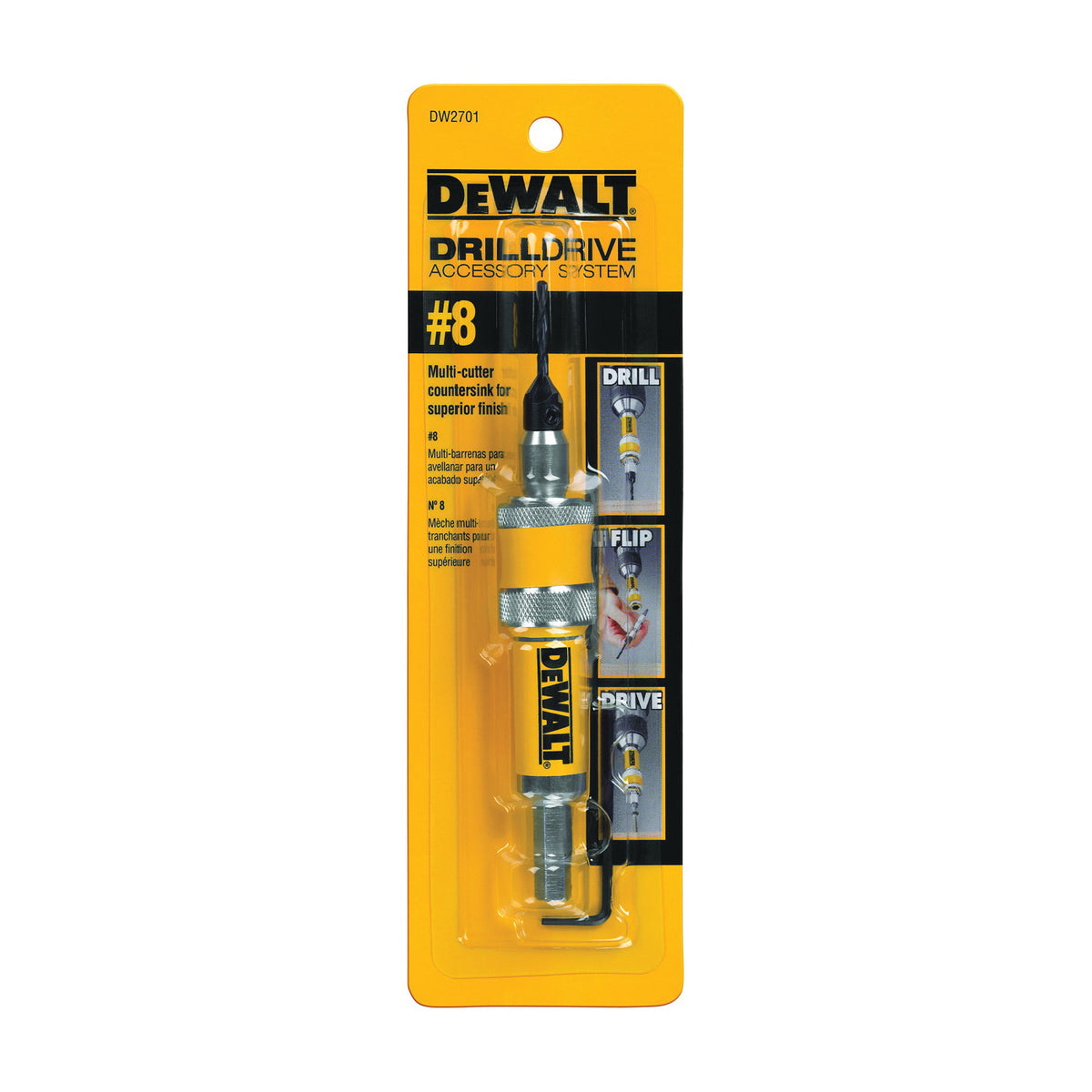 DeWALT DW2701 Drill/Drive Set, Steel, Yellow, Black Oxide