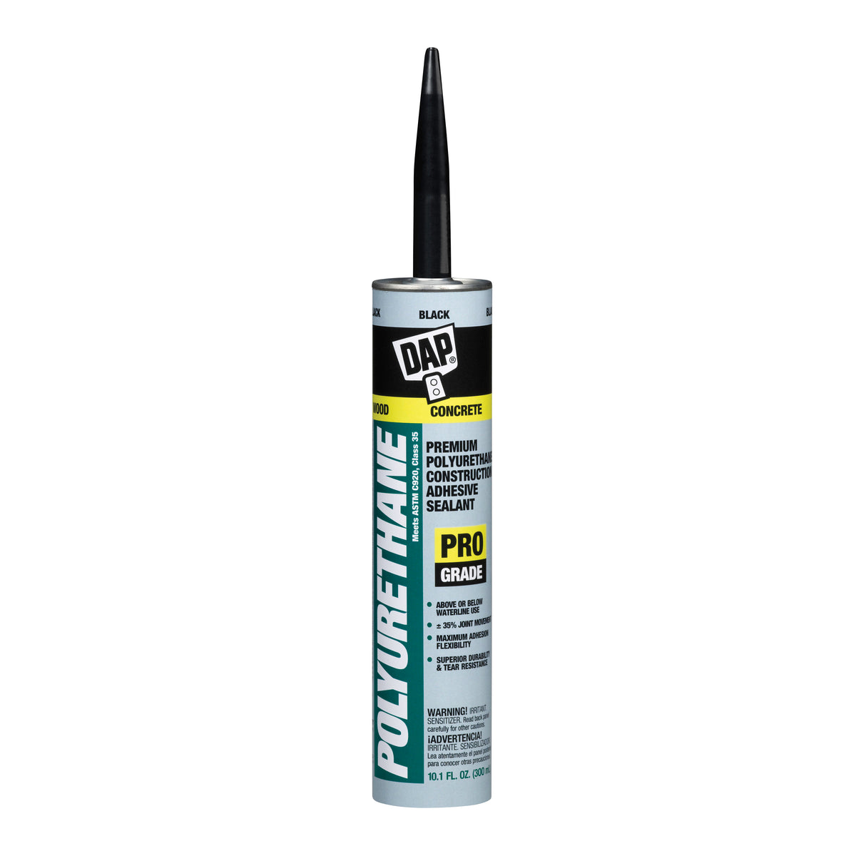 DAP 18816 Sealant, Black, 4 to 7 Days Curing, 10.1 fl-oz Cartridge