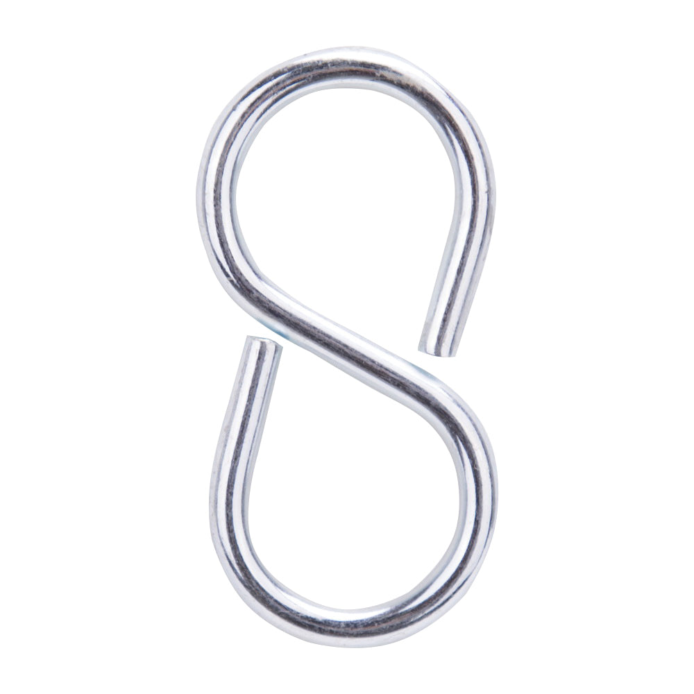 ProSource LR-374-PS S-Hook, 25 lb Working Load, 3.5 mm Dia Wire, Steel, Zinc