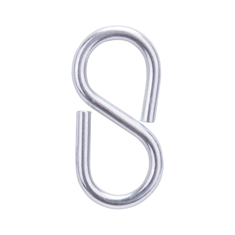 ProSource LR-375-PS S-Hook, 25 lb Working Load, 3 mm Dia Wire, Steel, Zinc