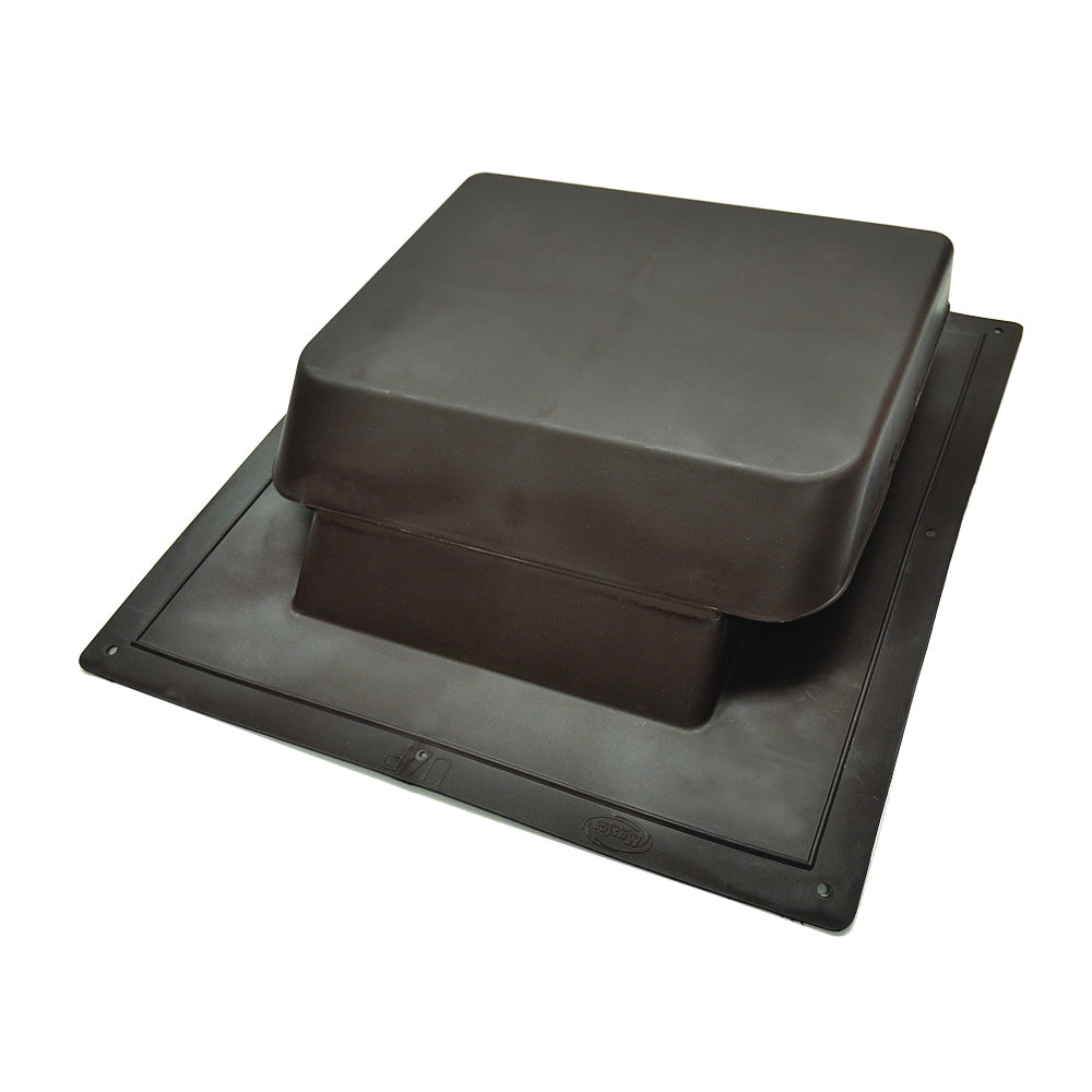 Master Flow IR612BR Roof Louver, 17-1/2 in L, 18-1/2 in W, Resin, Brown, Roof Installation