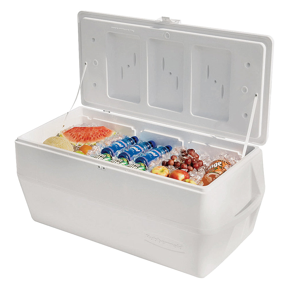 Rubbermaid FG2B8001TRWHT Cooler, 150 qt Cooler, White, 7 days Ice Retention