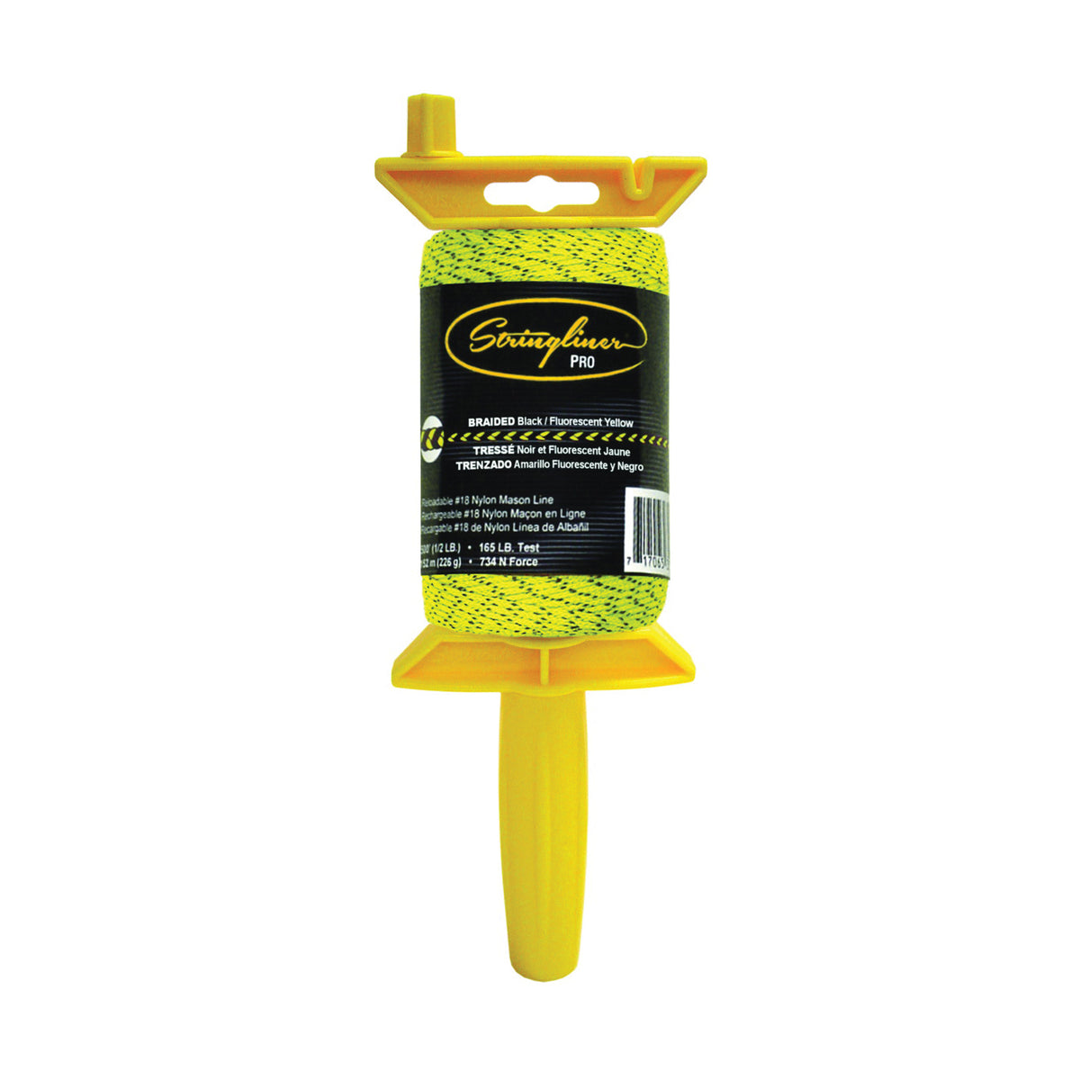 Stringliner 25494 Line Reel, 500 ft L Line, Black/Fluorescent Yellow Line