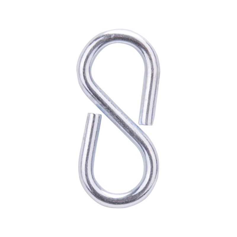 ProSource LR-377-PS S-Hook, 25 lb Working Load, 2.3 in Dia Wire, Steel, Zinc