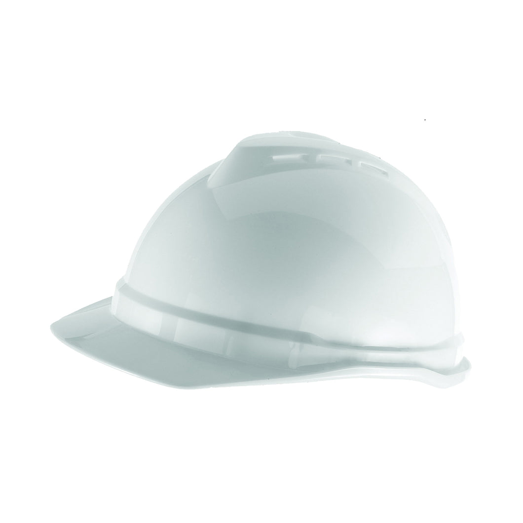MSA 10034020 Hard Hat, 4-Point Fas-Trac III Suspension, Polyethylene Shell, Yellow, Class: C