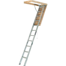 Load image into Gallery viewer, Louisville Elite Series FTAA2210 Aluminum Fire-treated Attic Ladder, Opening 22-1/2 x 54 in, Fits Ceiling Heights of 7 ft 8 in to 10 ft 3 in

