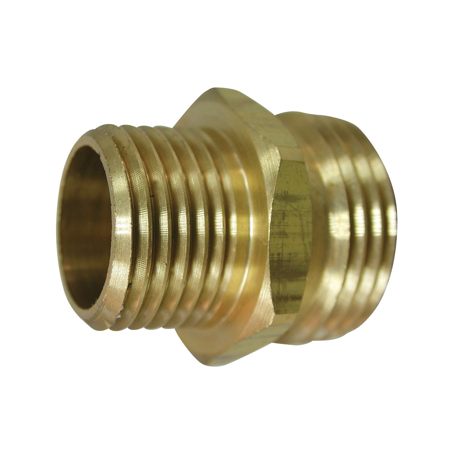 Landscapers Select PMB-469LFBC Hose Adapter, 3/4 x 1/2 in, MHT x MIP, Brass, Brass, For: Garden Hose