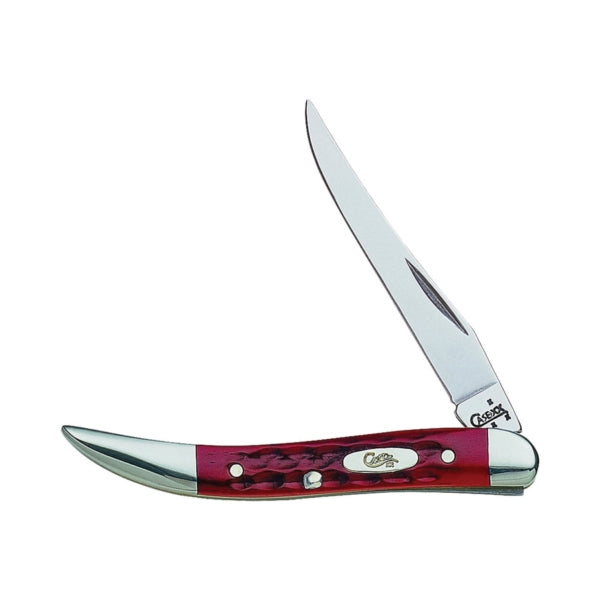 CASE 00792 Pocket Knife, 2-1/4 in L Blade, Stainless Steel Blade, 1-Blade, Red Handle