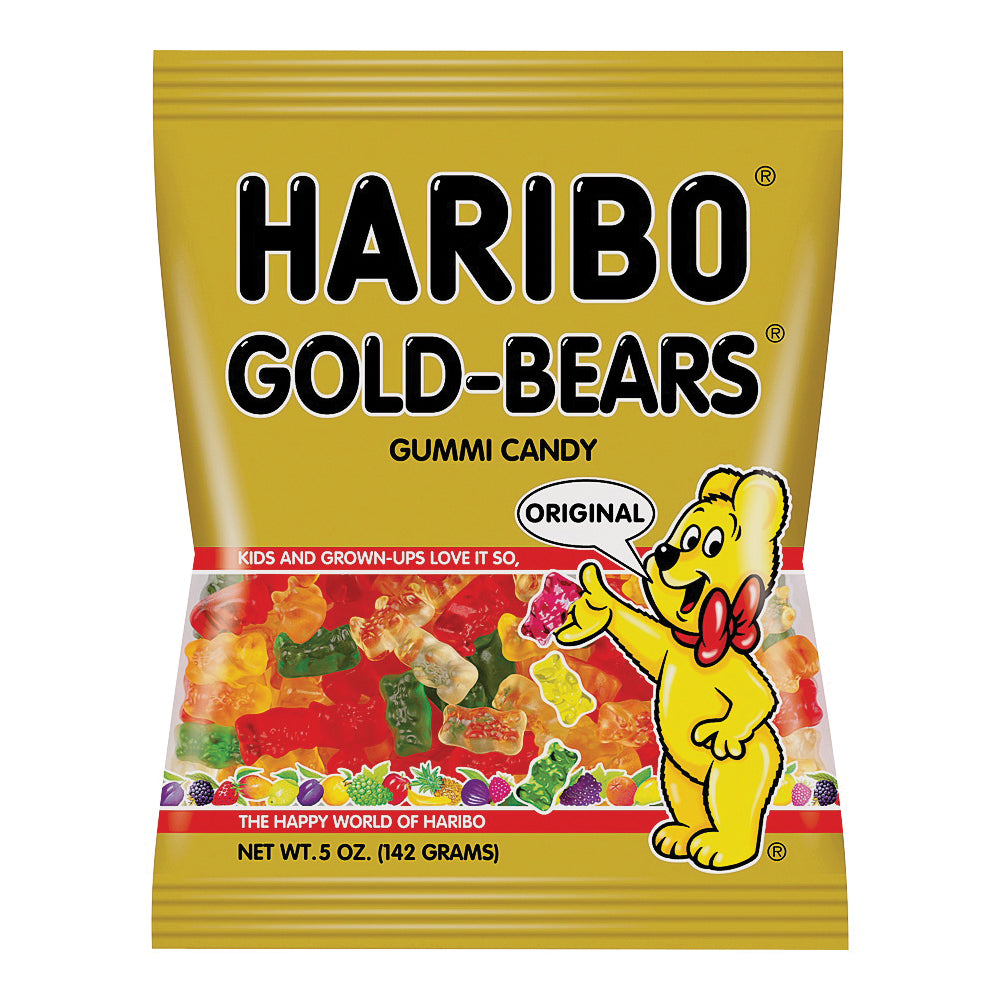 Haribo HGB12 Jelly Candy, Assorted Fruits Flavor, 5 oz Bag