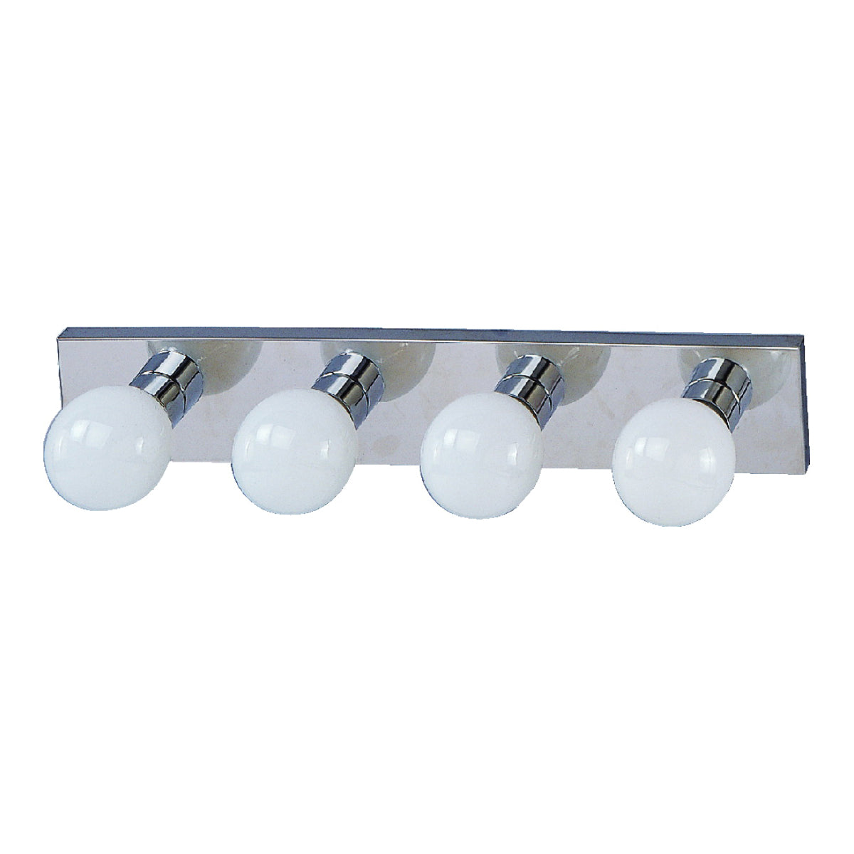 Boston Harbor Vanity Bar Fixture, 100 W, 4-Lamp, G Lamp, Steel Fixture, Polished Chrome Fixture