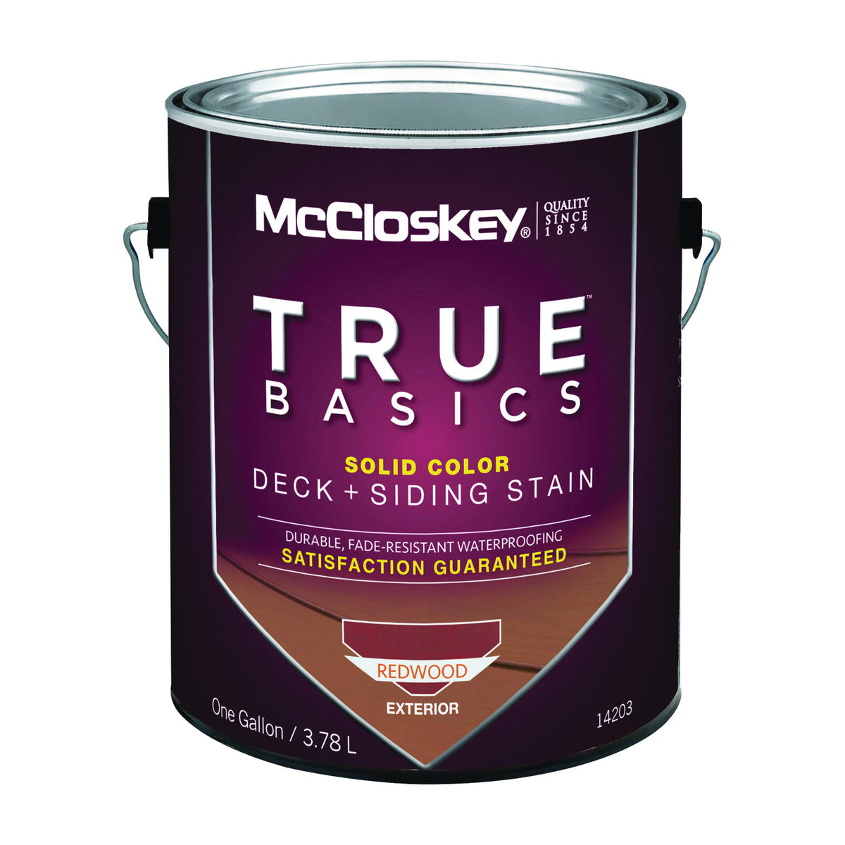 McCloskey True Basics 080.0014203.007 Deck and Siding Stain, Redwood, Liquid, 1 gal