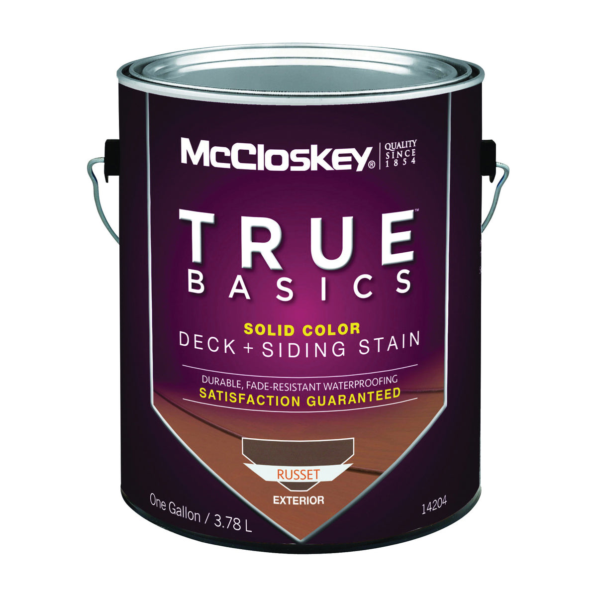 McCloskey True Basics 080.0014204.007 Deck and Siding Stain, Russet, Liquid, 1 gal