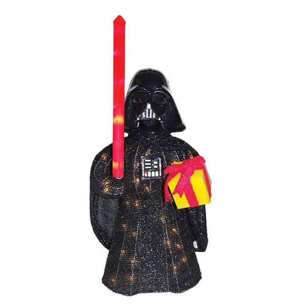 Kurt S Adler Star Wars SW9155 Pre-Lit Lighted Darth Vader, Tinsel, Incandescent Bulb