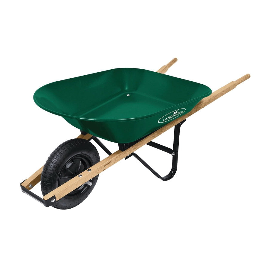 Landscapers Select 34563 Wheelbarrow, 4 cu-ft Volume, Steel, 1 -Wheel, 15 in Wheel