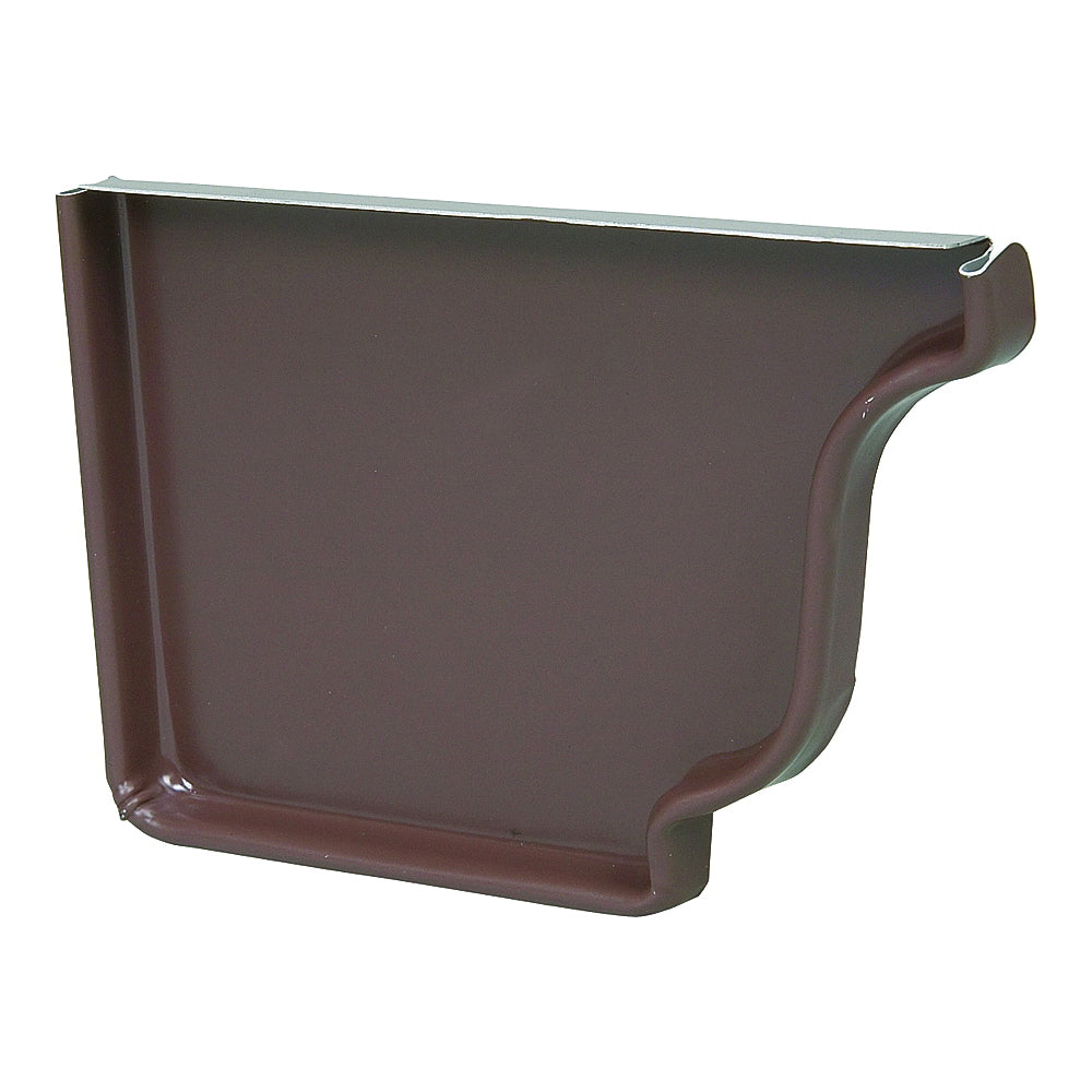 Amerimax 2520519 Gutter End Cap, 5 in L, Aluminum, Brown, For: 5 in K-Style Gutter System