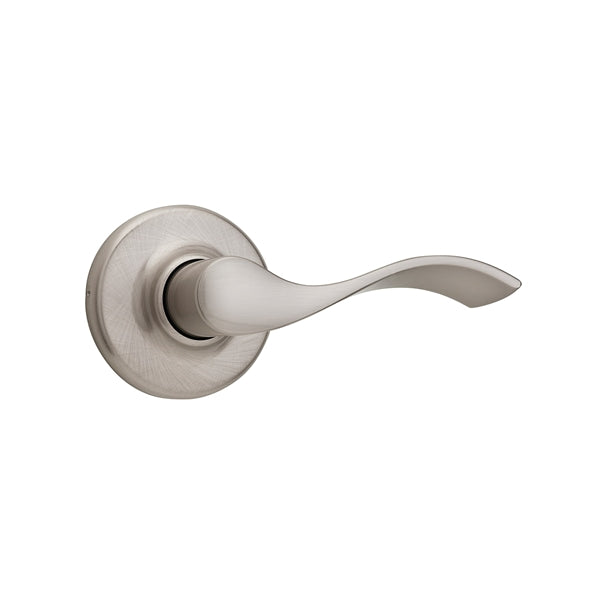 Kwikset 92001-525 Passage Lever, 4-7/32 in L Lever, Satin Nickel