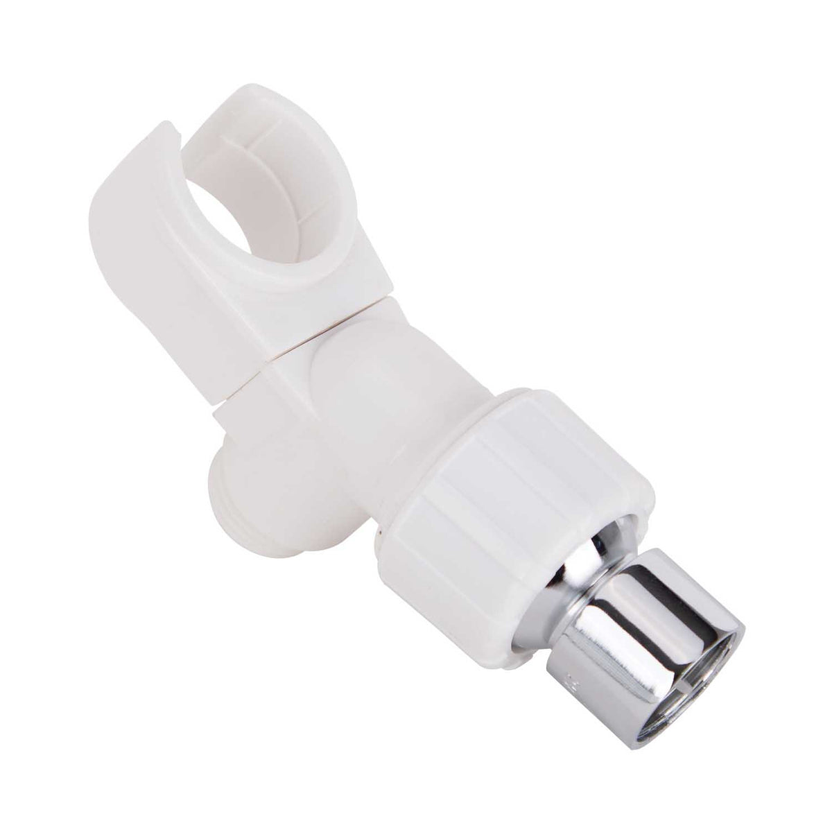 Boston Harbor B1105WH Swivel Ball Joint Shower Bracket, Plastic, White, For: Handheld Shower Head