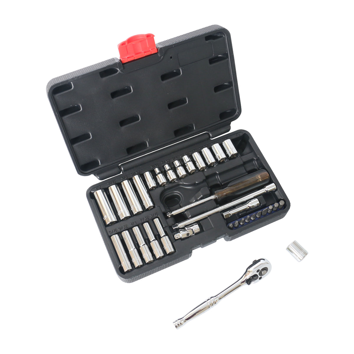 Vulcan TS1035 Socket Set, Chrome Vanadium Steel, Chrome