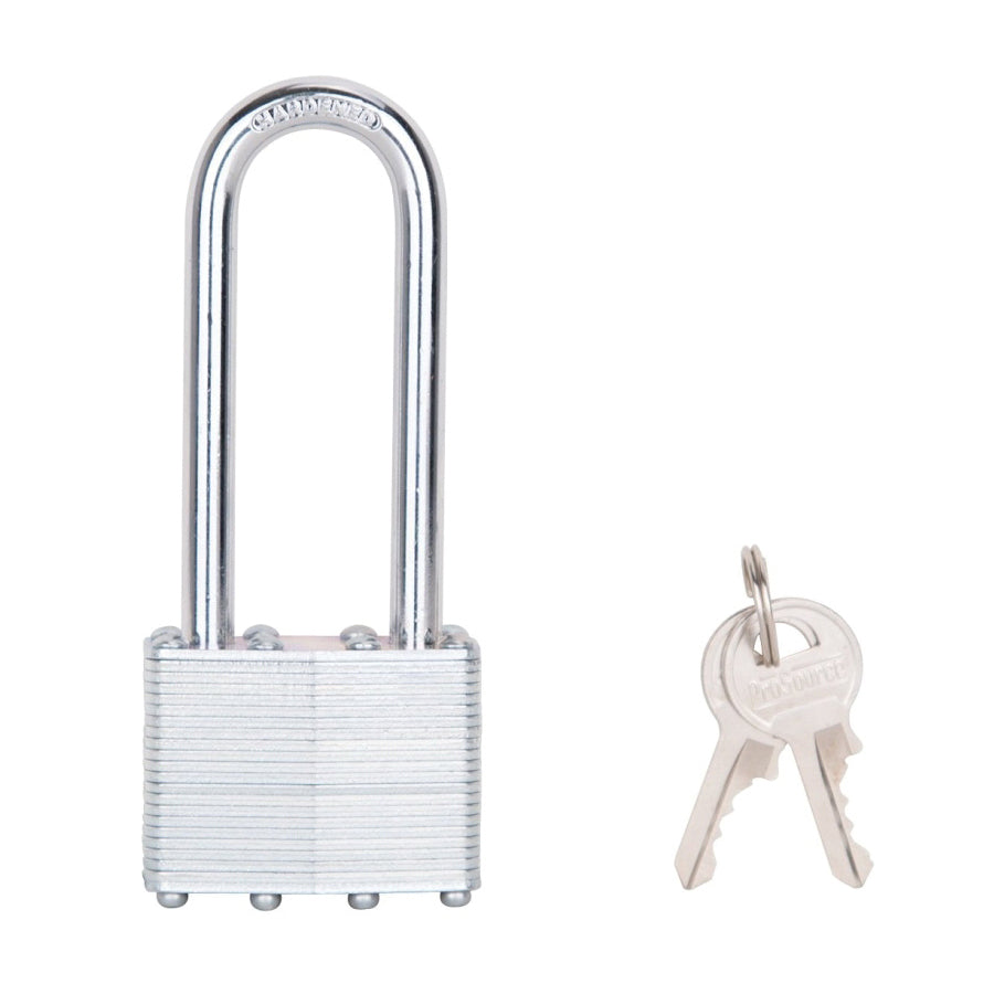 ProSource HD00022L Padlock, Long Shackle, 9/32 in Dia Shackle, 3 in H Shackle, M1 Keyway