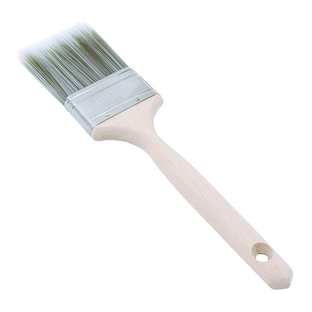 Linzer 2862-2.5 Paint Brush, 2-1/2 in W, 2-3/4 in L Bristle, Nylon/Polyester Bristle, Flat Sash Handle
