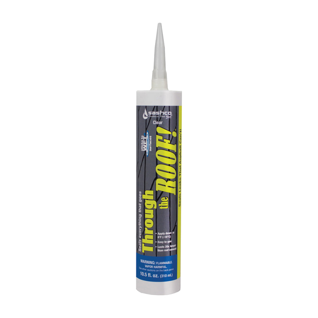 Through The Roof! 14010 Cement and Patching Sealant, Clear, Liquid, 10.5 oz Cartridge
