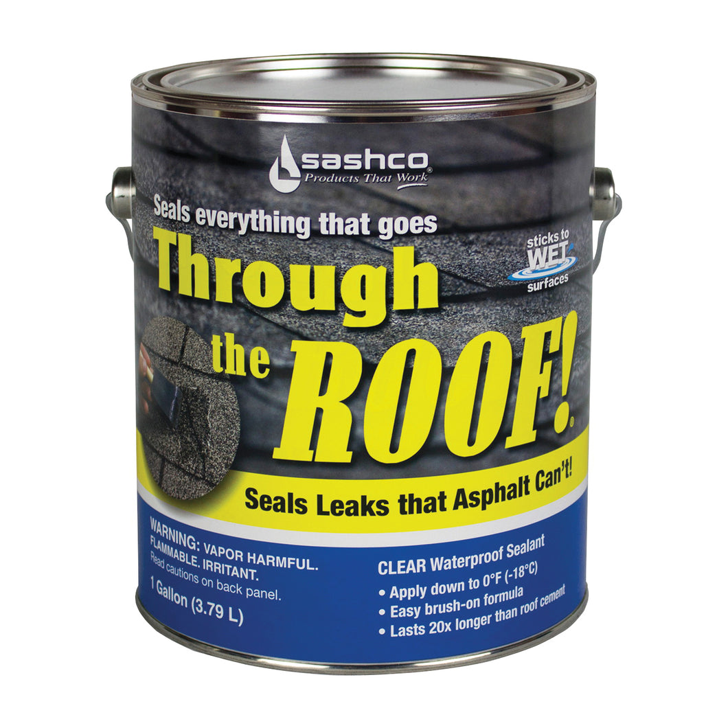 Through The Roof! 14004 Cement and Patching Sealant, Clear, Liquid, 1 gal Container
