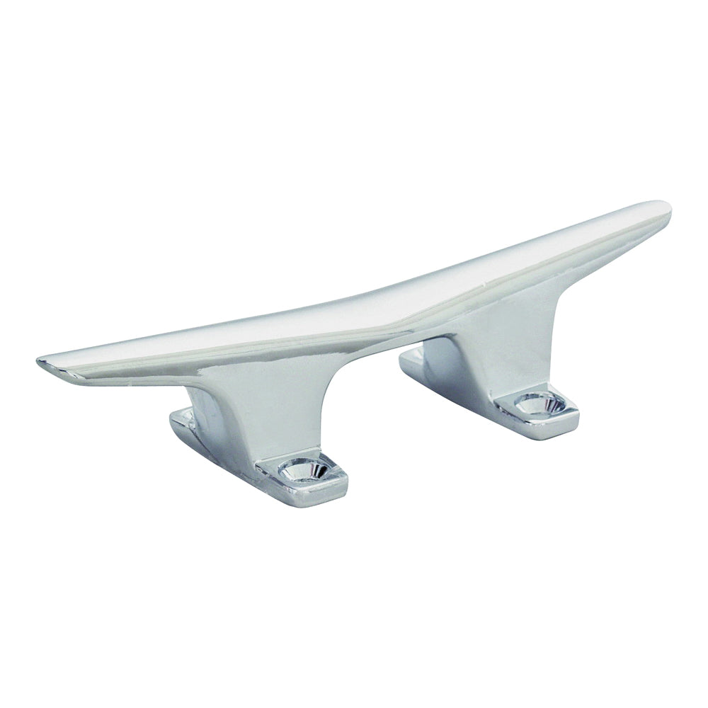 US Hardware M-023C Hollow Base Cleat, 4-1/2 in, Die-Cast Zamak, Perma-Plate Chrome