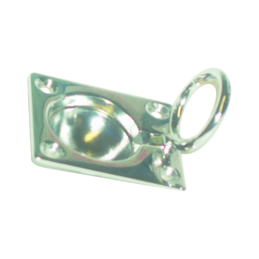 US Hardware M-088C Hatch Lifting Ring, Brass, Chrome, For: Small Hatches, Cabinets and Drawers