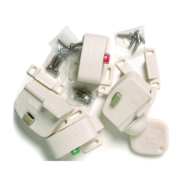Safety 1st HS132 Lock System, 1-1/2 in L, Plastic, White