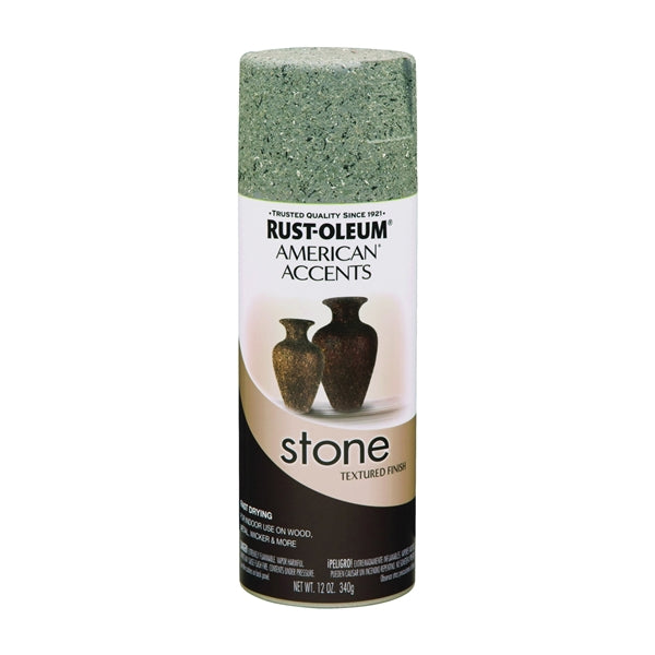 RUST-OLEUM AMERICAN ACCENTS 7992830 Stone Spray Paint Stone Gray, Solvent-Like, Stone Gray, 12 oz, Aerosol Can