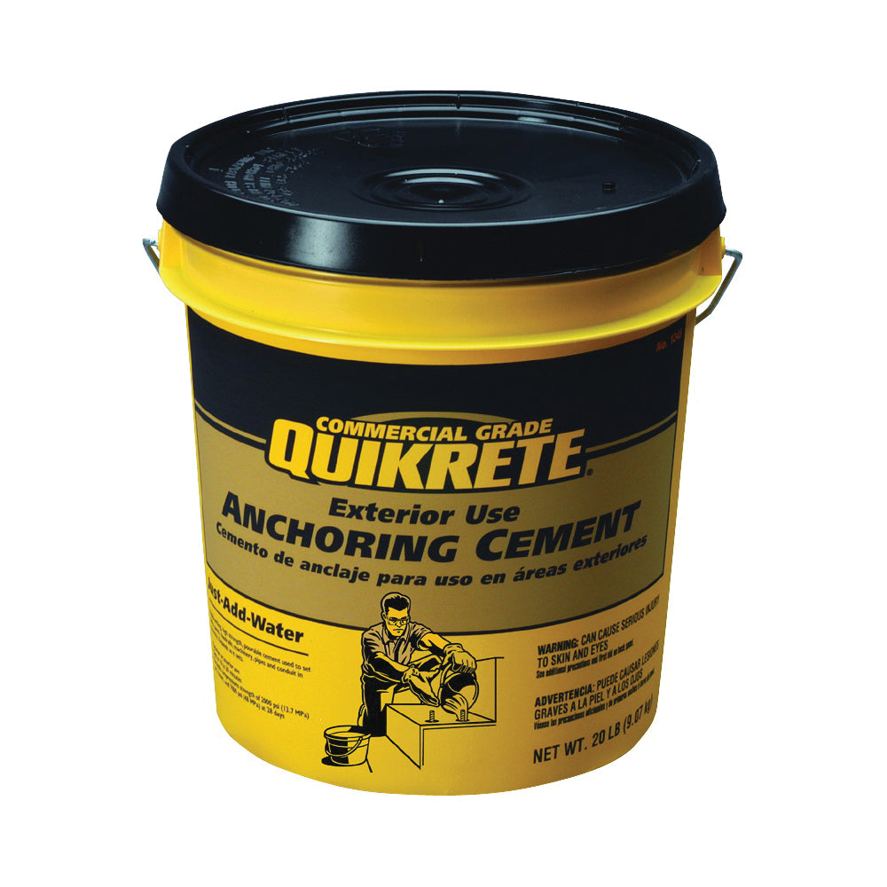 Quikrete 1245-20 Anchoring Cement, Granular, Brown/Gray, 20 lb Pail