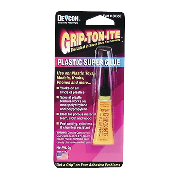 Devcon 30350 Super Glue, Liquid, Irritating, Transparent, 2 g Tube