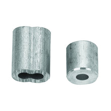 Load image into Gallery viewer, Campbell B7675444 Cable Ferrule and Stop Set, 3/16 in Dia Cable, Aluminum
