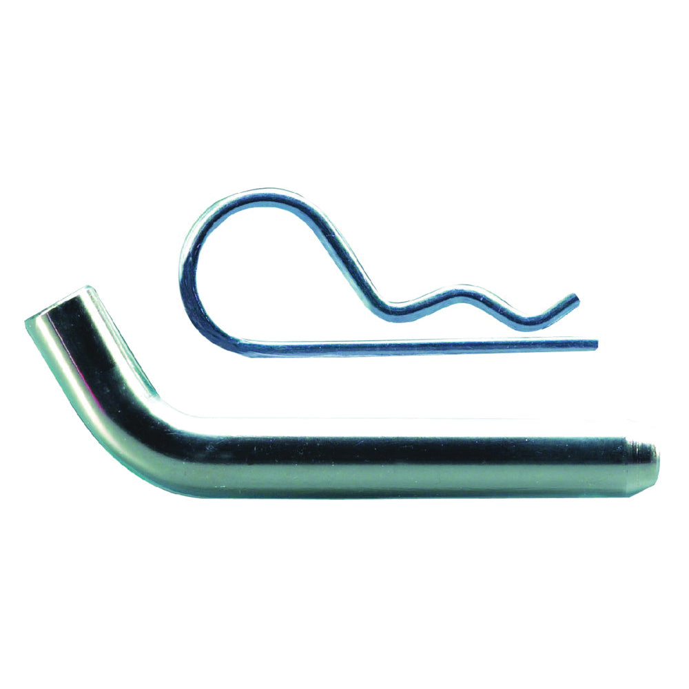 Master Lock 370DAT Hitch Pin, 1/2 in Dia Pin, 2-1/2 in OAL, Steel, Nickel Chrome