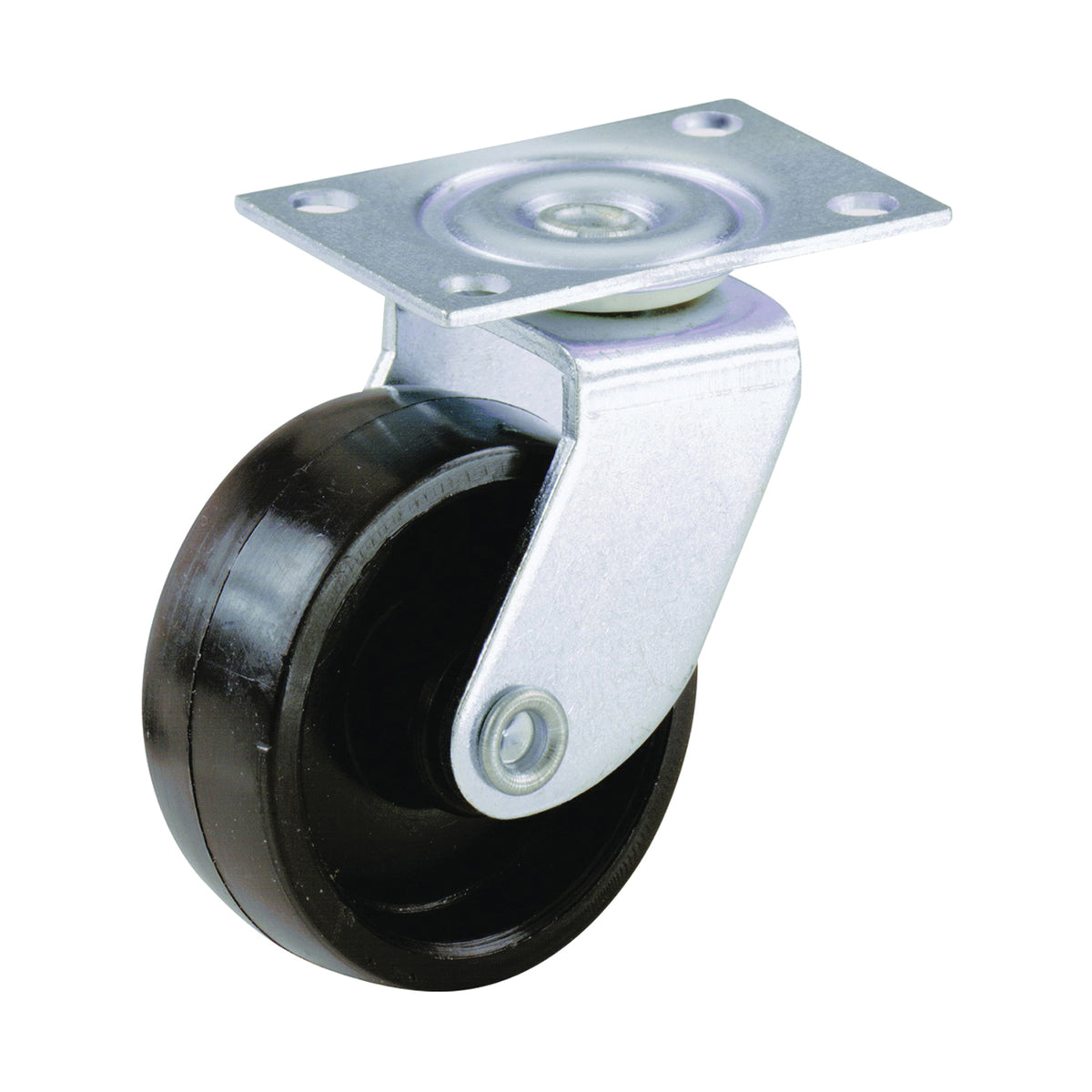 Shepherd Hardware 9556 Swivel Caster, 1-1/4 in Dia Wheel, Plastic Wheel, Black, 40 lb