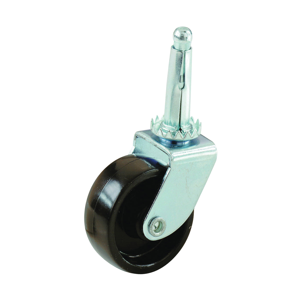 Shepherd Hardware 9559 Swivel Caster, 1-5/8 in Dia Wheel, Plastic Wheel, Black, 50 lb