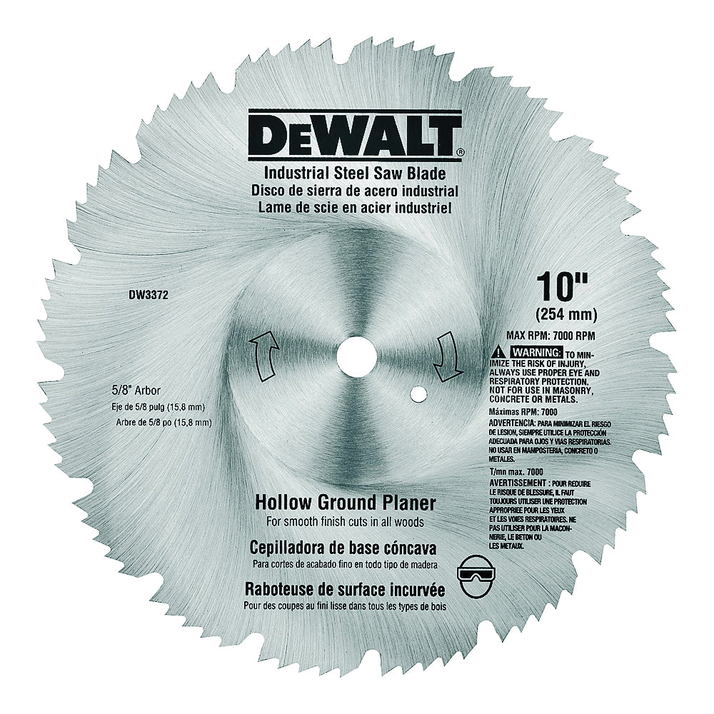 DeWALT DW3372 Saw Blade, 10 in Dia, 5/8 in Arbor, 80-Teeth, Steel Cutting Edge