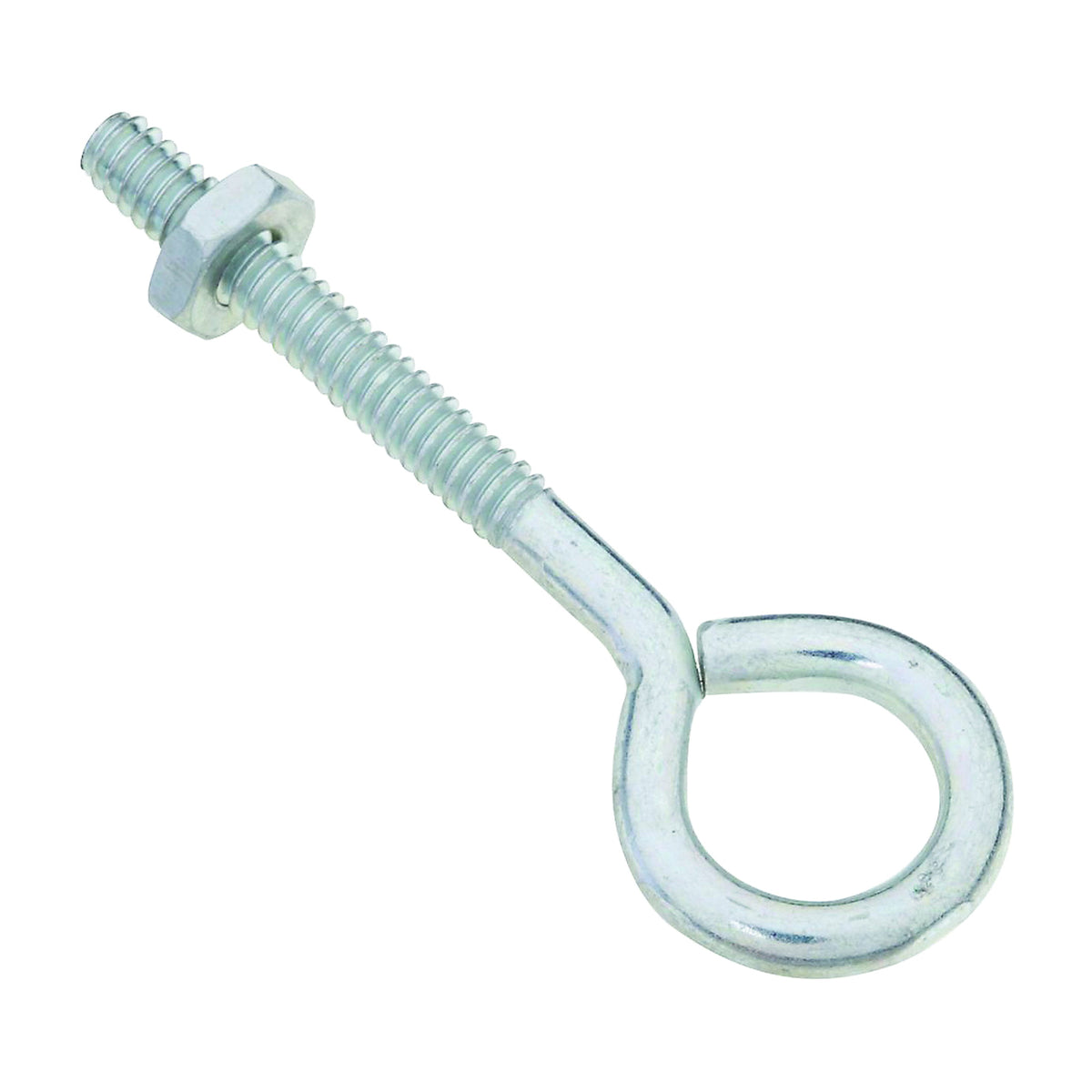 National Hardware N221-077 Eye Bolt, #10-24 Thread, 1-1/4 in L Thread, 1/2 in ID Dia Eye, 1.69 in L Shank, Steel, Zinc