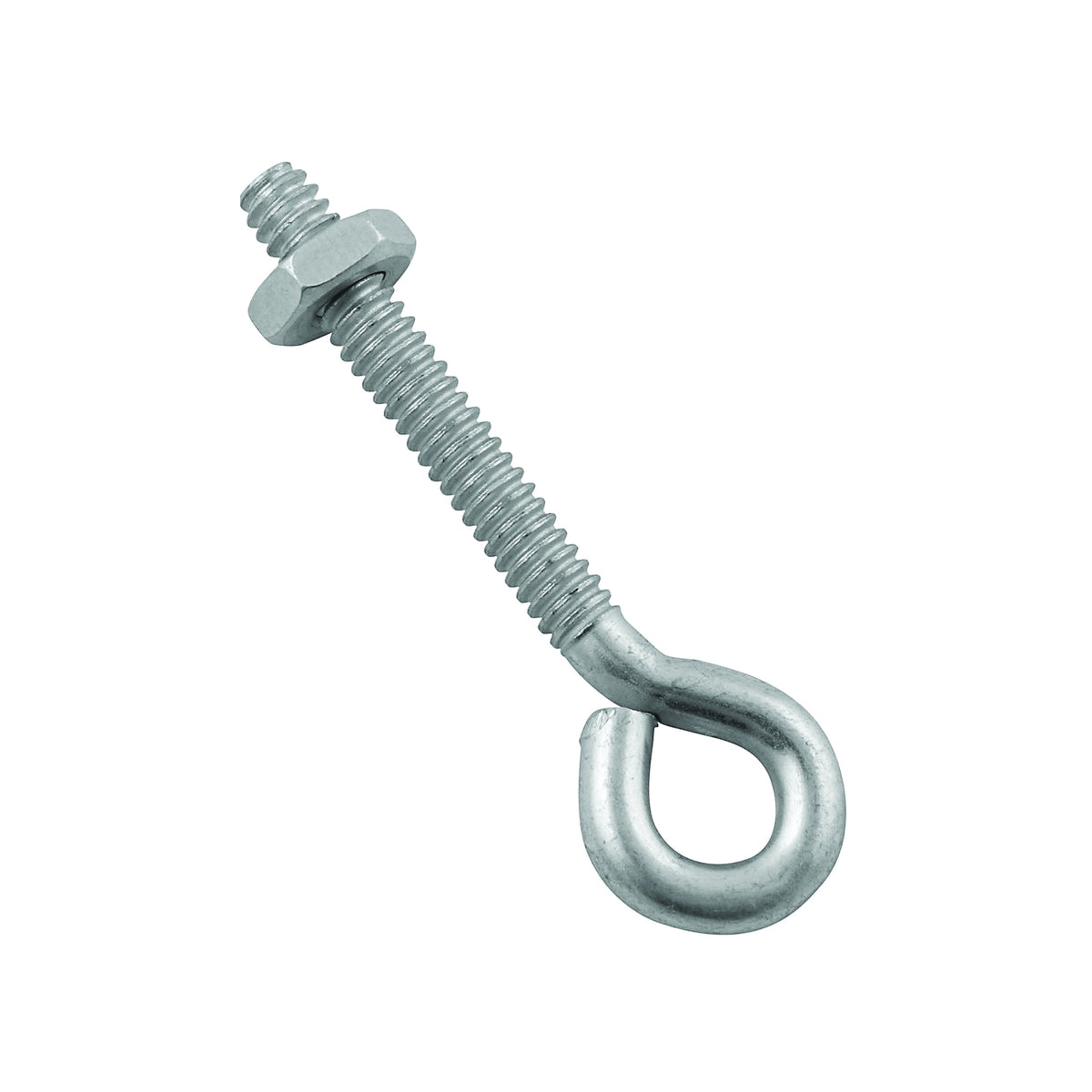 National Hardware N221-069 Eye Bolt, #10-24 Thread, 1-1/4 in L Thread, 0.28 in ID Dia Eye, 1.41 in L Shank, Steel, Zinc