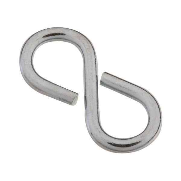 Stanley Hardware 759172 S-Hook, 15 lb Working Load, 0.105 in Dia Wire, Steel, Zinc